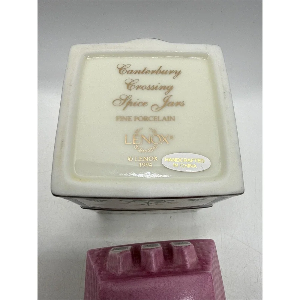 Canterbury Crossing TARRAGON Lenox Spice Village Jar EUC House & Lid NO CHIPS